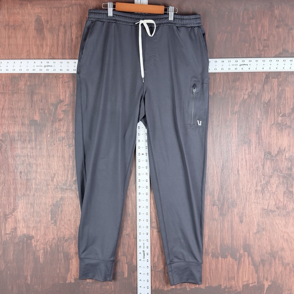 Vuori Charcoal Black Performance Joggers with Drawstring